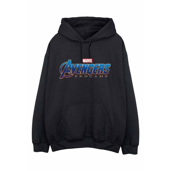 Avengers Endgame Mens Logo Drawstring Hoodie / Black
